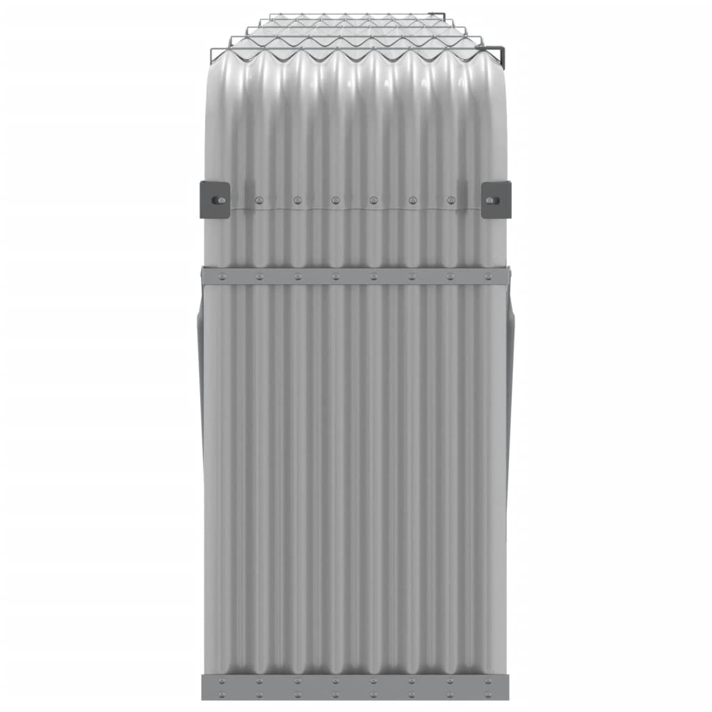 Haardhoutopslag Gegalvaniseerd Staal 300 x 45 x 100 cm Lichtgrijs