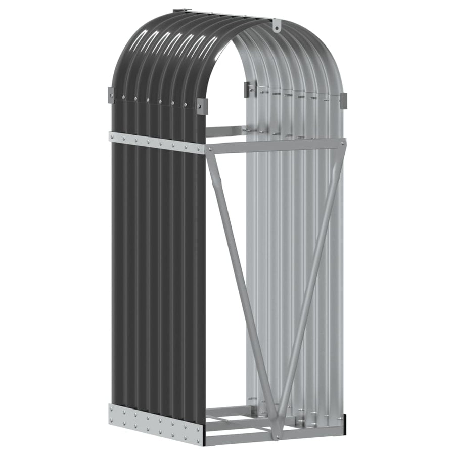 Haardhoutopslag Gegalvaniseerd Staal 40 x 45 x 100 cm Antraciet
