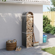 Log Holder Anthracite 40x45x170 cm Galvanized Steel