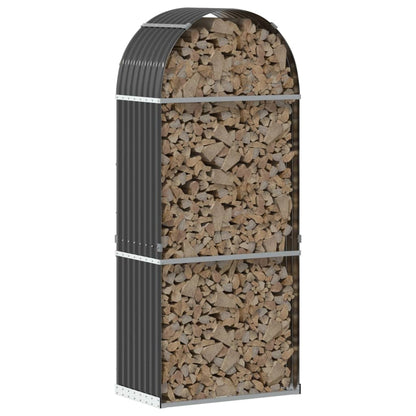 Haardhoutopslag Gegalvaniseerd Staal 80 x 45 x 190 cm Antraciet