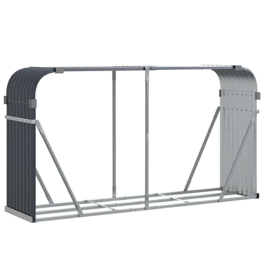 Haardhoutopslag Gegalvaniseerd Staal 180 x 45 x 100 cm Antraciet