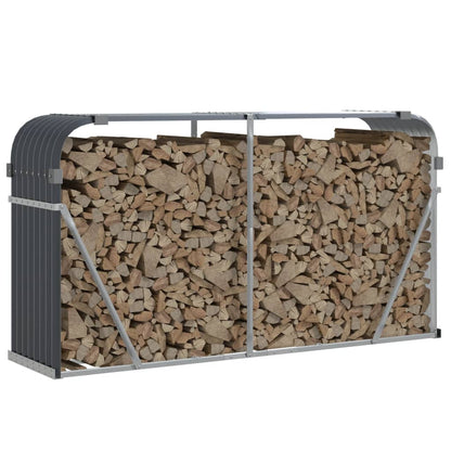 Haardhoutopslag Gegalvaniseerd Staal 180 x 45 x 100 cm Antraciet