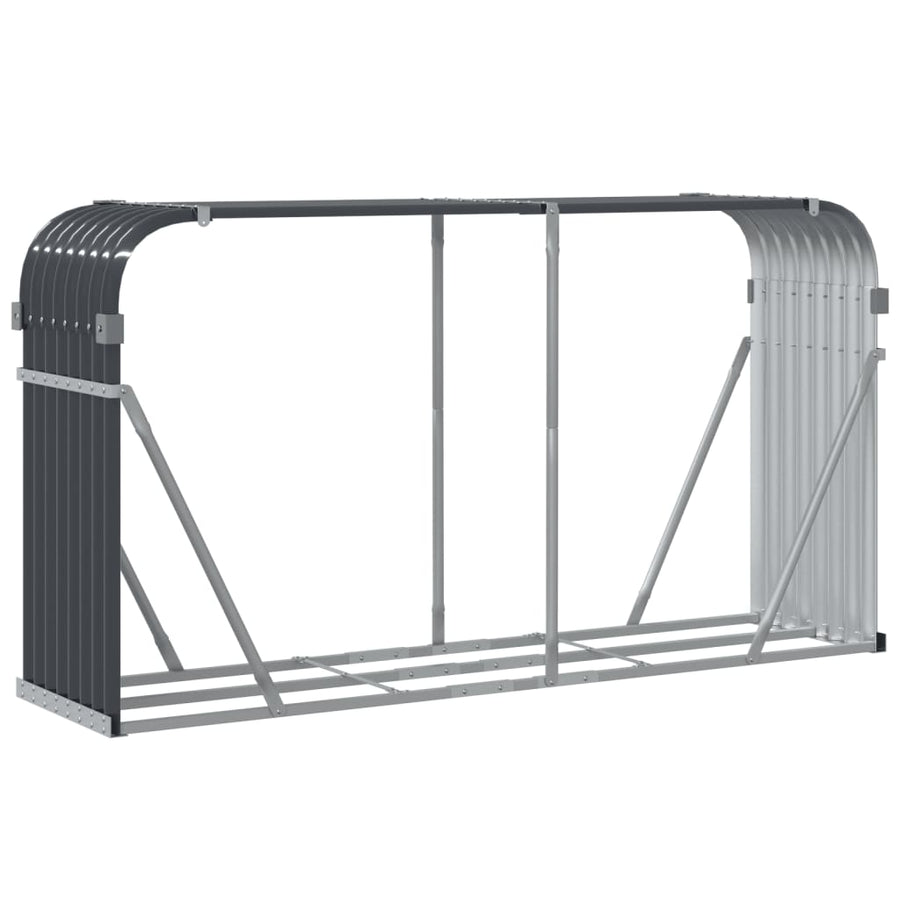 Haardhoutopslag Gegalvaniseerd Staal 180 x 45 x 100 cm Antraciet