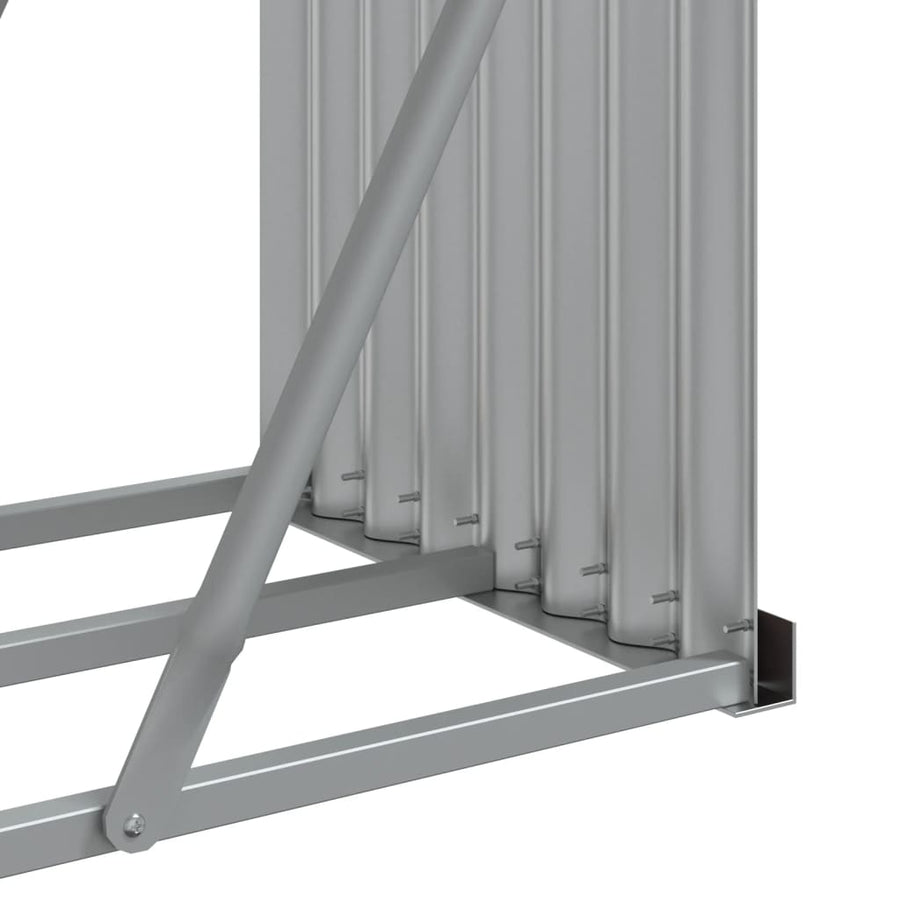 Haardhoutopslag Gegalvaniseerd Staal 180 x 45 x 100 cm Antraciet