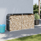 Haardhoutopslag 180x45x100 cm staal antraciet