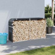 Haardhoutopslag 180x45x100 cm staal antraciet