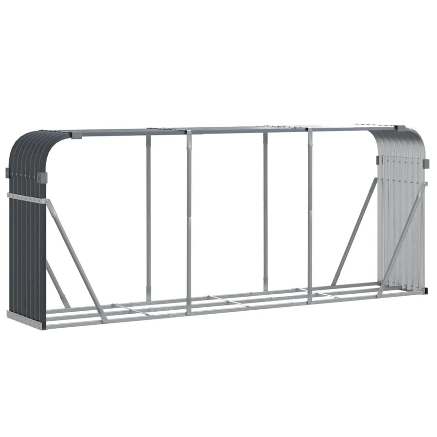 Haardhoutopslag Gegalvaniseerd Staal 234 x 45 x 100 cm Antraciet