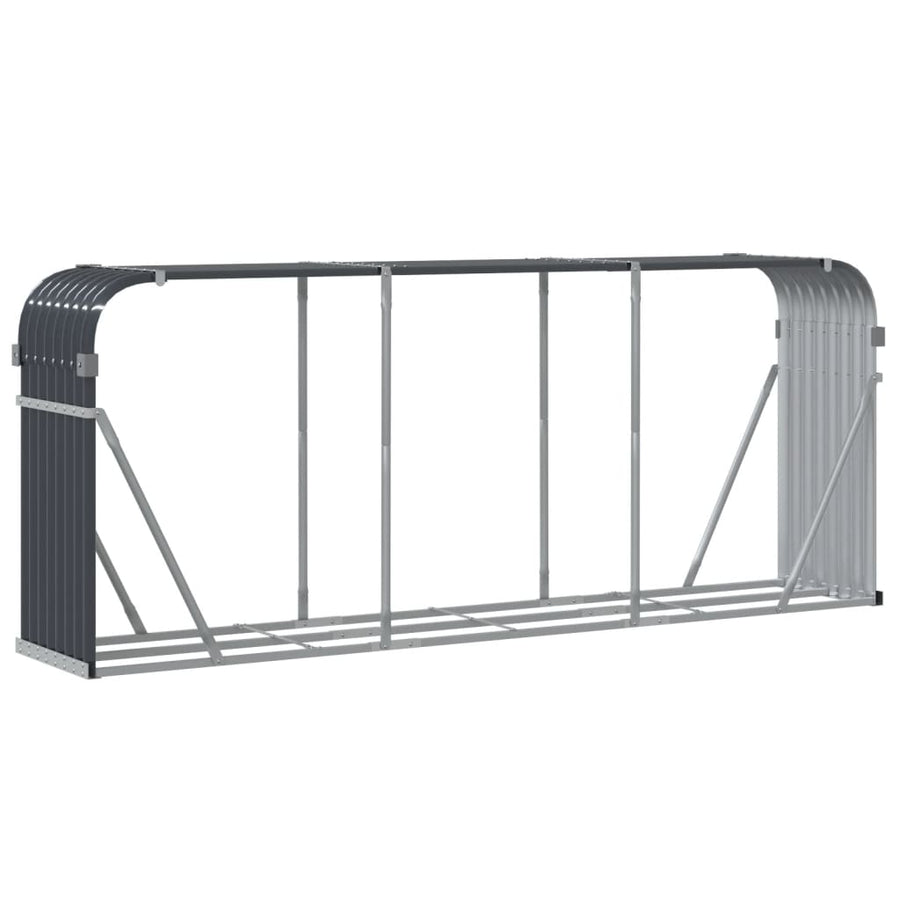 Haardhoutopslag Gegalvaniseerd Staal 234 x 45 x 100 cm Antraciet