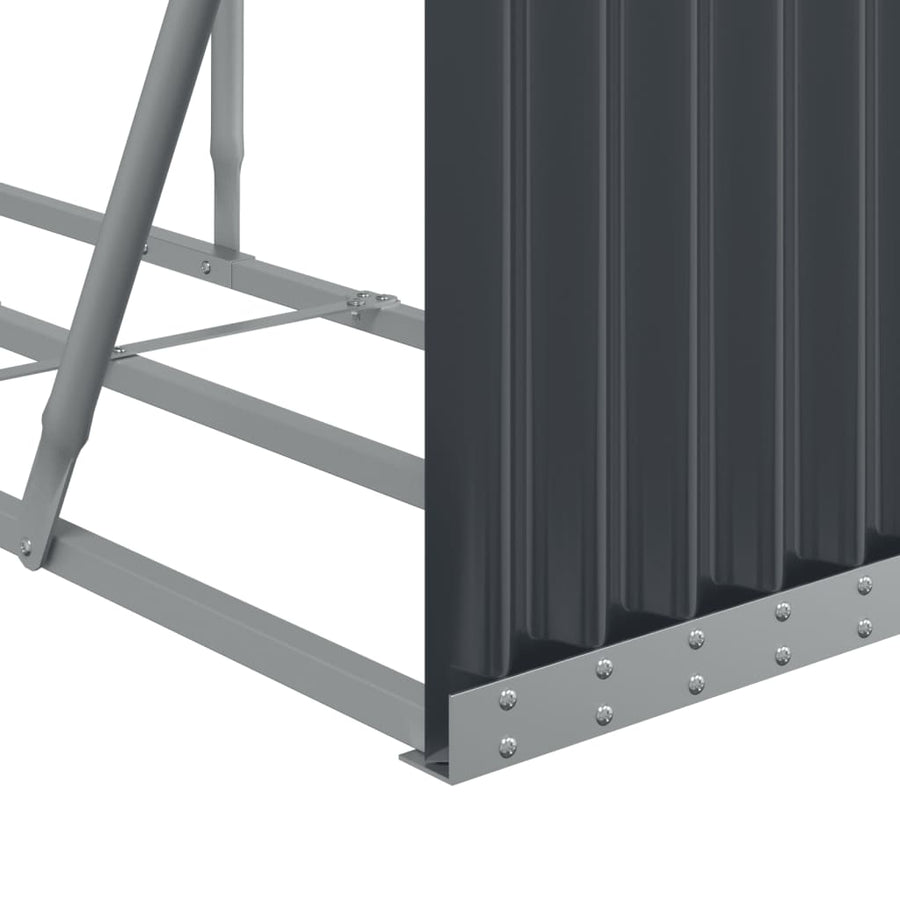 Haardhoutopslag Gegalvaniseerd Staal 234 x 45 x 100 cm Antraciet