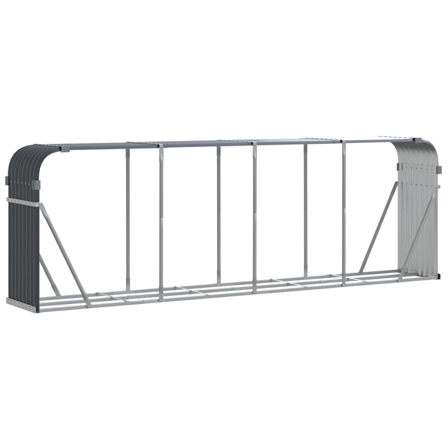 Haardhoutopslag Gegalvaniseerd Staal 300 x 45 x 100 cm Antraciet