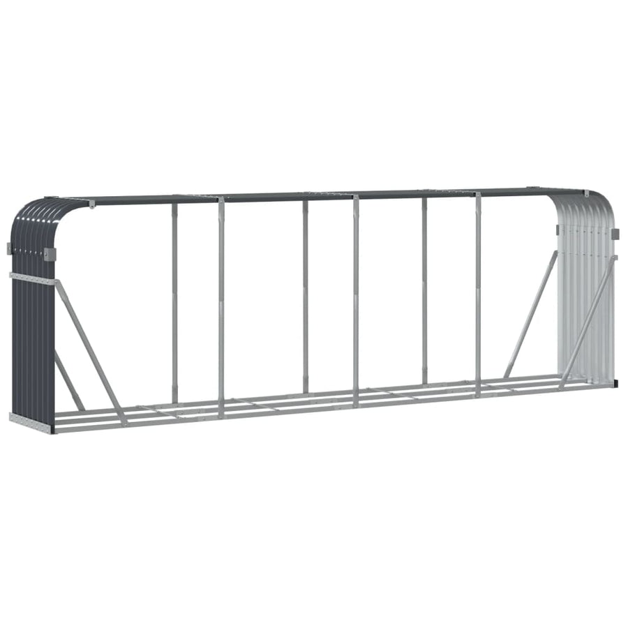 Haardhoutopslag Gegalvaniseerd Staal 300 x 45 x 100 cm Antraciet