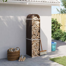 Haardhoutopslag Gegalvaniseerd Staal 40 x 45 x 170 cm Bruin