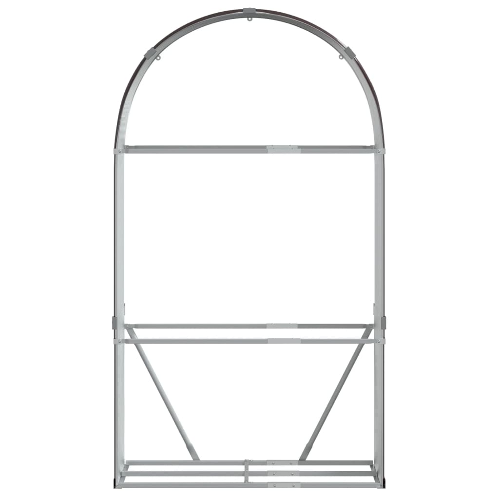 Haardhoutopslag Gegalvaniseerd Staal 120 x 45 x 210 cm Bruin