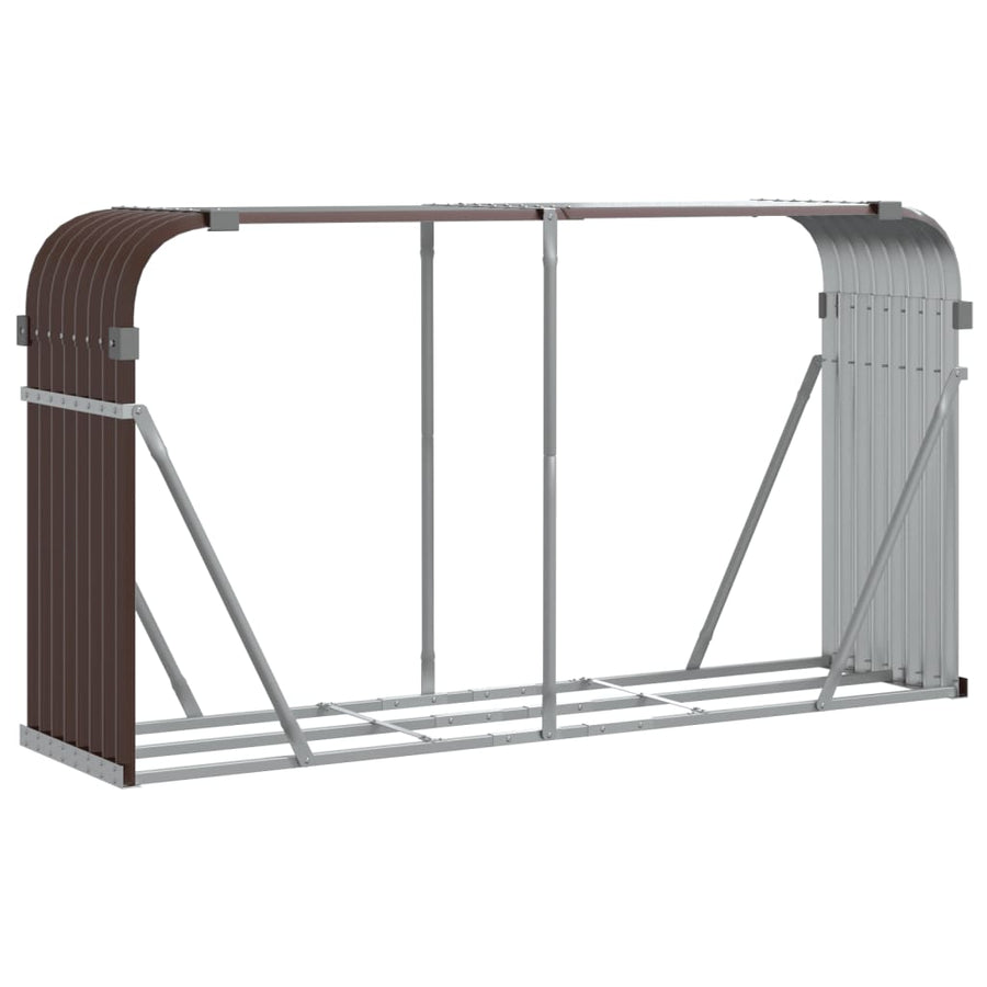 Haardhoutopslag Gegalvaniseerd Staal 180 x 45 x 100 cm Bruin