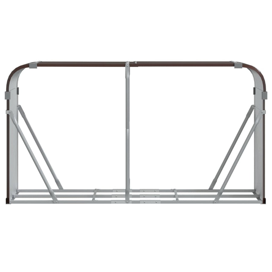 Haardhoutopslag Gegalvaniseerd Staal 180 x 45 x 100 cm Bruin