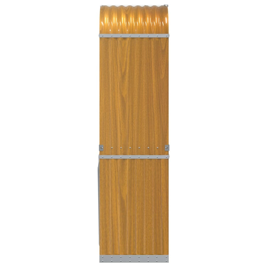 Haardhoutopslag Gegalvaniseerd Staal 40 x 45 x 170 cm Lichtbruin