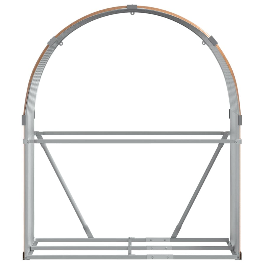 Haardhoutopslag Gegalvaniseerd Staal 120 x 45 x 140 cm Lichtbruin