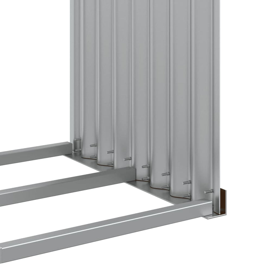 Haardhoutopslag Gegalvaniseerd Staal 120 x 45 x 140 cm Lichtbruin
