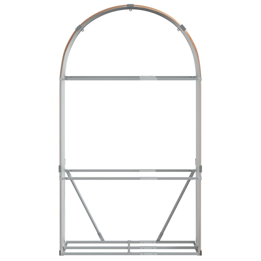 Haardhoutopslag Gegalvaniseerd Staal 120 x 45 x 210 cm Lichtbruin
