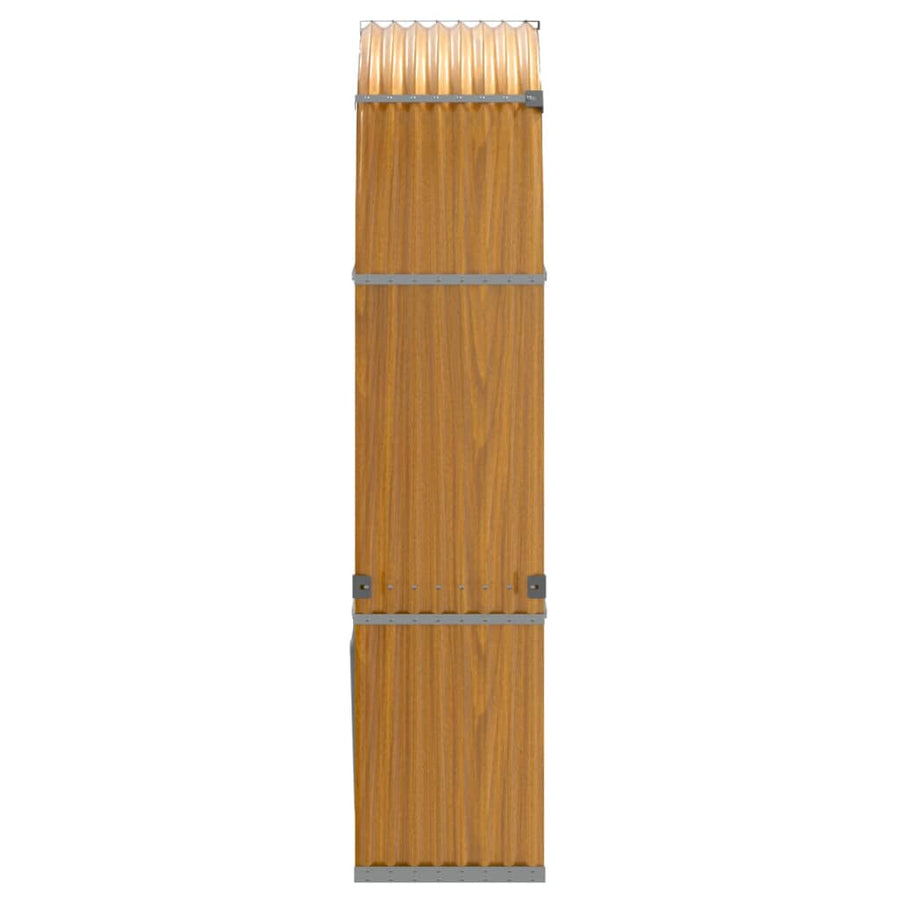 Haardhoutopslag Gegalvaniseerd Staal 120 x 45 x 210 cm Lichtbruin