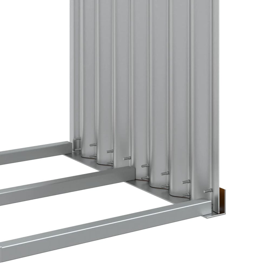 Haardhoutopslag Gegalvaniseerd Staal 120 x 45 x 210 cm Lichtbruin