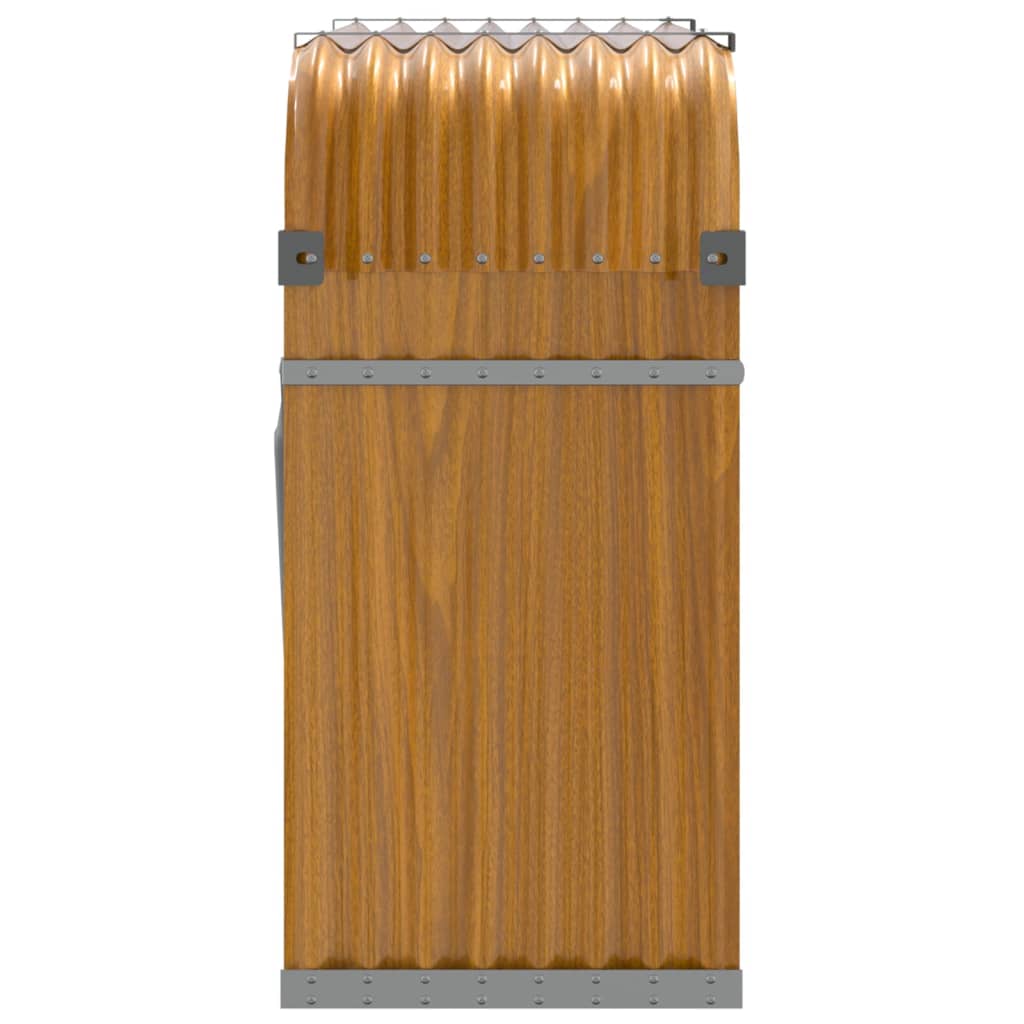 Haardhoutopslag Gegalvaniseerd Staal 120 x 45 x 100 cm Lichtbruin