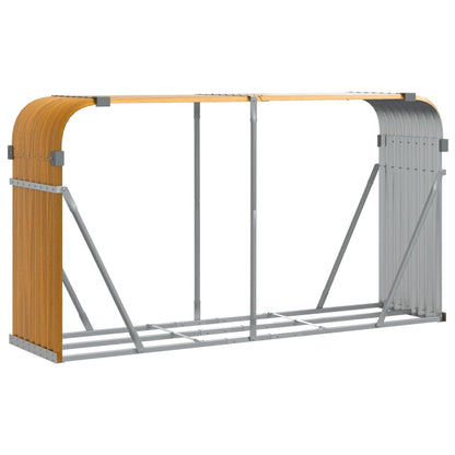 Haardhoutopslag Gegalvaniseerd Staal 180 x 45 x 100 cm Lichtbruin