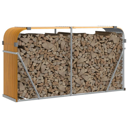 Haardhoutopslag Gegalvaniseerd Staal 180 x 45 x 100 cm Lichtbruin