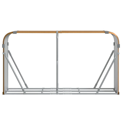 Haardhoutopslag Gegalvaniseerd Staal 180 x 45 x 100 cm Lichtbruin