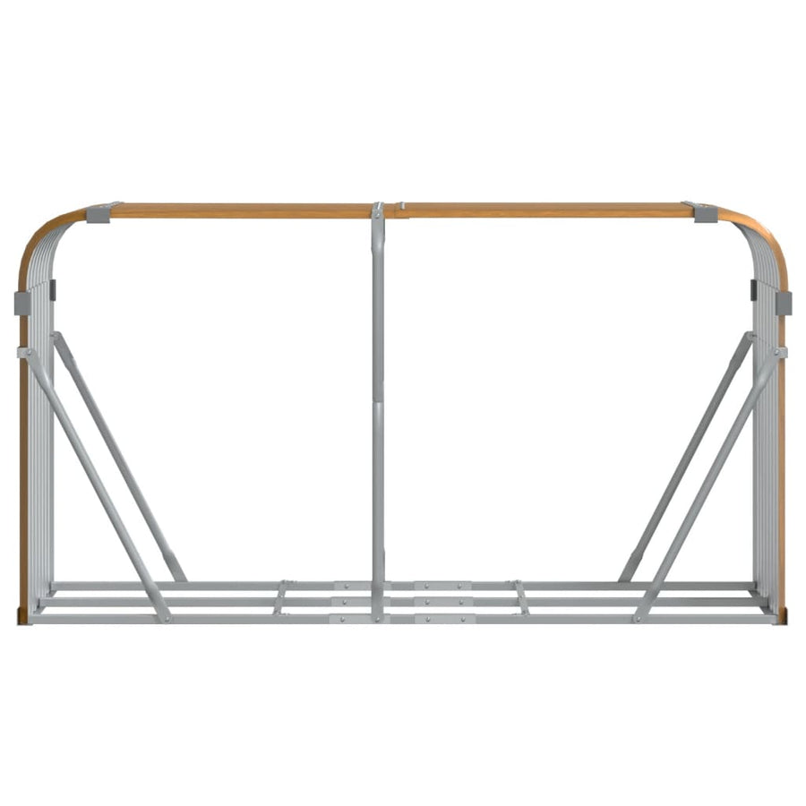 Haardhoutopslag Gegalvaniseerd Staal 180 x 45 x 100 cm Lichtbruin