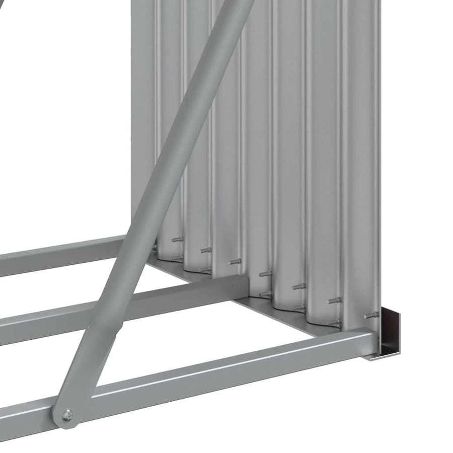 Haardhoutopslag Gegalvaniseerd Staal 180 x 45 x 100 cm Lichtbruin