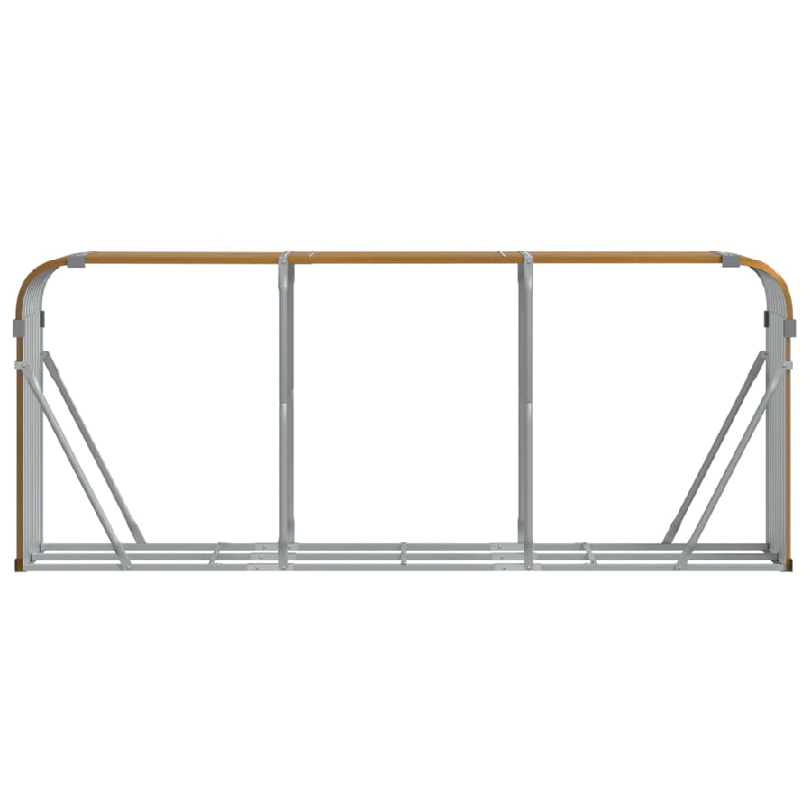 Haardhoutopslag Gegalvaniseerd Staal 234 x 45 x 100 cm Lichtbruin