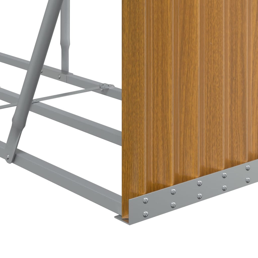 Haardhoutopslag Gegalvaniseerd Staal 234 x 45 x 100 cm Lichtbruin