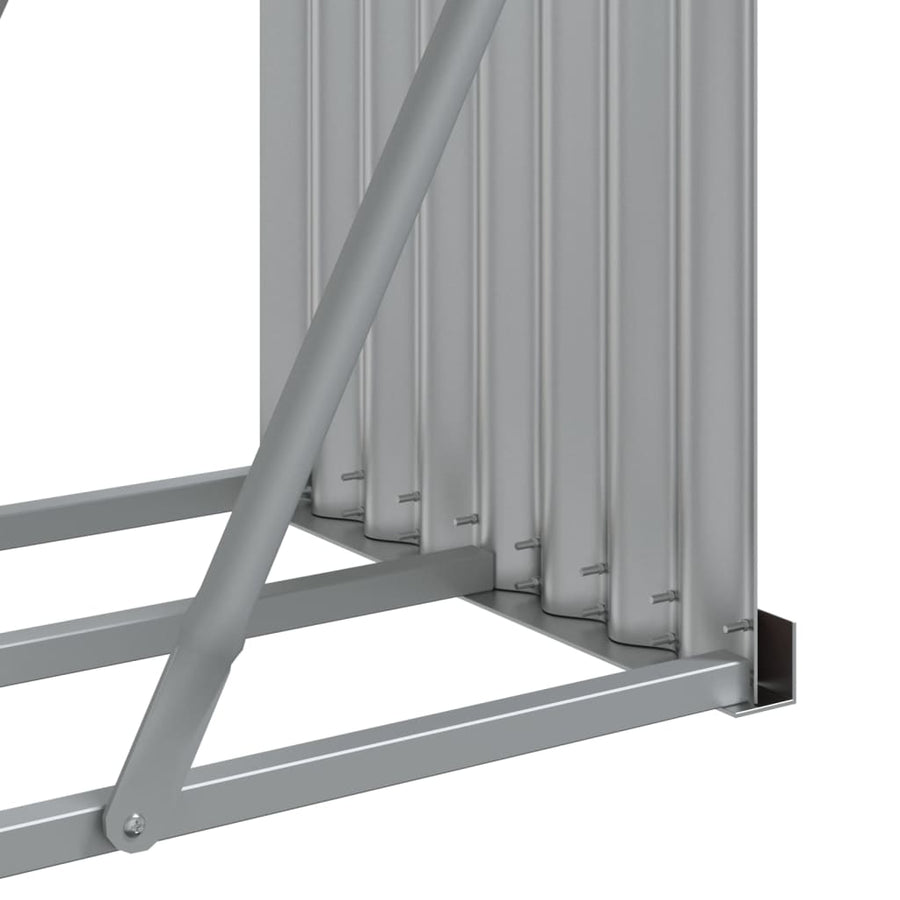 Haardhoutopslag Gegalvaniseerd Staal 234 x 45 x 100 cm Lichtbruin