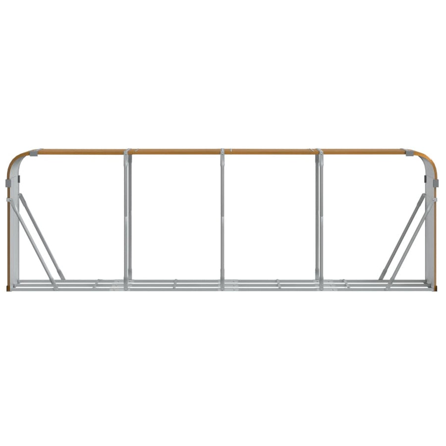Haardhoutopslag Gegalvaniseerd Staal 300 x 45 x 100 cm Lichtbruin