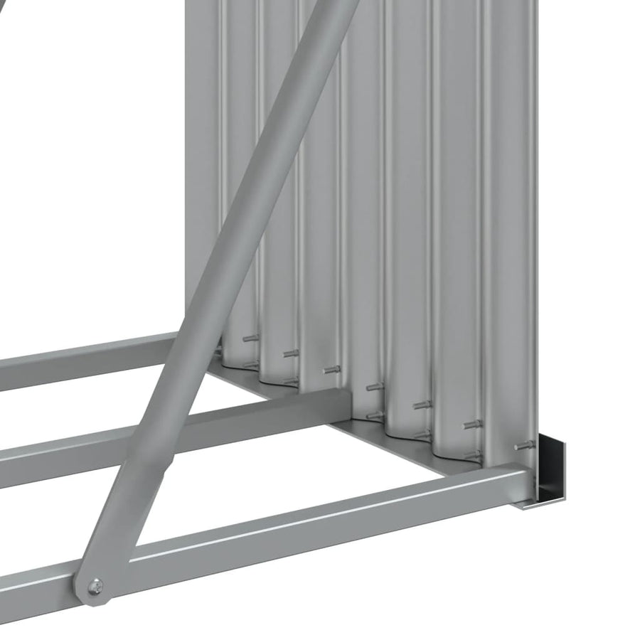Haardhoutopslag Gegalvaniseerd Staal 300 x 45 x 100 cm Lichtbruin