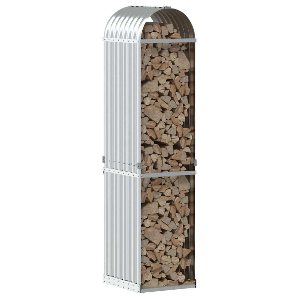Haardhoutopslag Gegalvaniseerd Staal Kleurig 40 x 45 x 170 cm Zilver