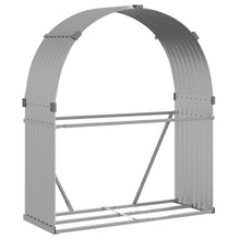 Haardhoutopslag Gegalvaniseerd Staal Kleur 120 x 45 x 140 cm Zilver