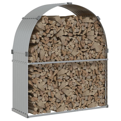 Haardhoutopslag Gegalvaniseerd Staal Kleur 120 x 45 x 140 cm Zilver