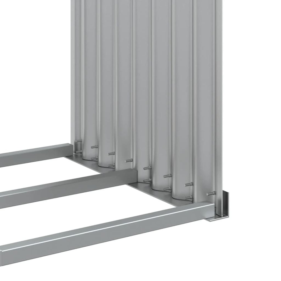Haardhoutopslag Gegalvaniseerd Staal Kleur 120 x 45 x 140 cm Zilver