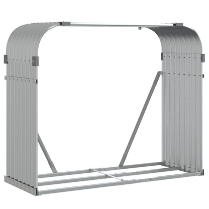 Haardhoutopslag Gegalvaniseerd Staal Kleur 120 x 45 x 100 cm Zilver