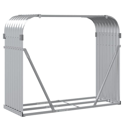 Haardhoutopslag Gegalvaniseerd Staal Kleur 120 x 45 x 100 cm Zilver