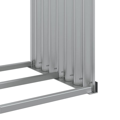 Haardhoutopslag Gegalvaniseerd Staal Kleur 120 x 45 x 100 cm Zilver
