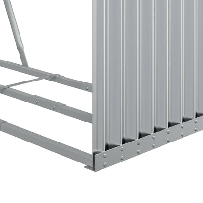 Haardhoutopslag Gegalvaniseerd Staal Kleur 120 x 45 x 100 cm Zilver