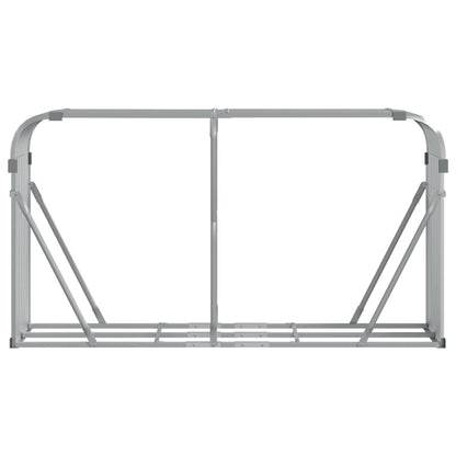 Haardhoutopslag Gegalvaniseerd Staal Kleur 180 x 45 x 100 cm Zilver