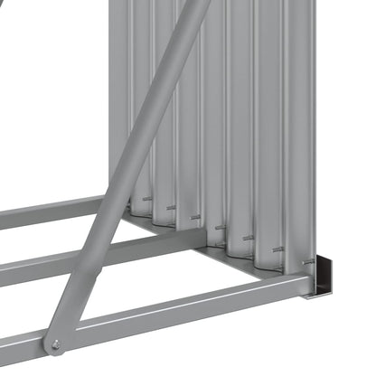 Haardhoutopslag Gegalvaniseerd Staal Kleur 180 x 45 x 100 cm Zilver