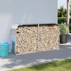 Haardhoutopslag 180x45x100 cm gegalvaniseerd staal