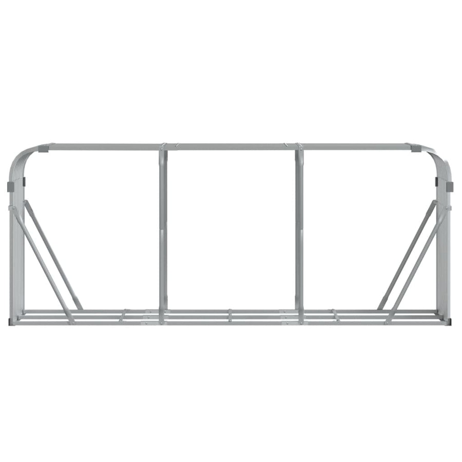 Haardhoutopslag Gegalvaniseerd Staal Kleur 234 x 45 x 100 cm Zilver