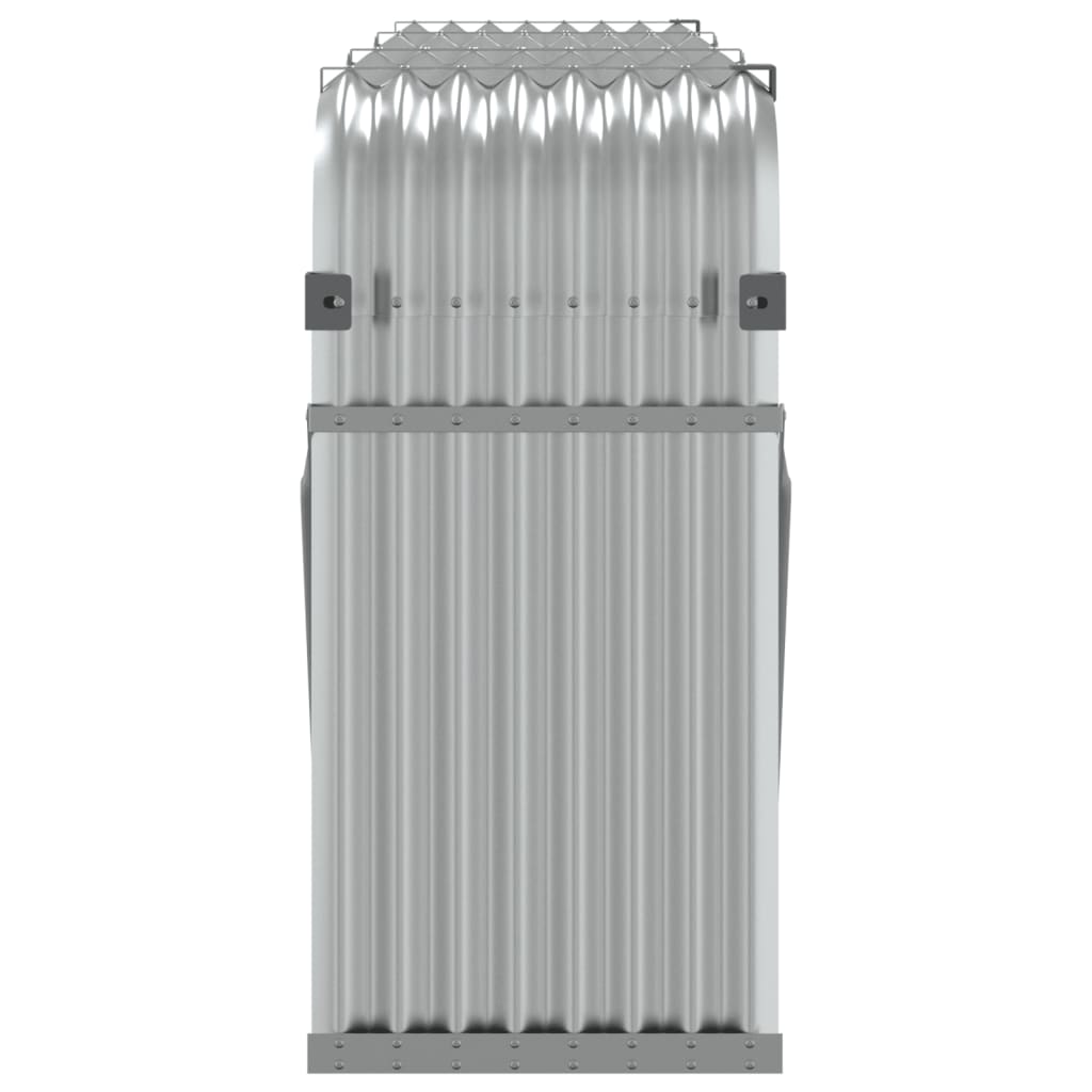 Haardhoutopslag Gegalvaniseerd Staal Kleur 234 x 45 x 100 cm Zilver