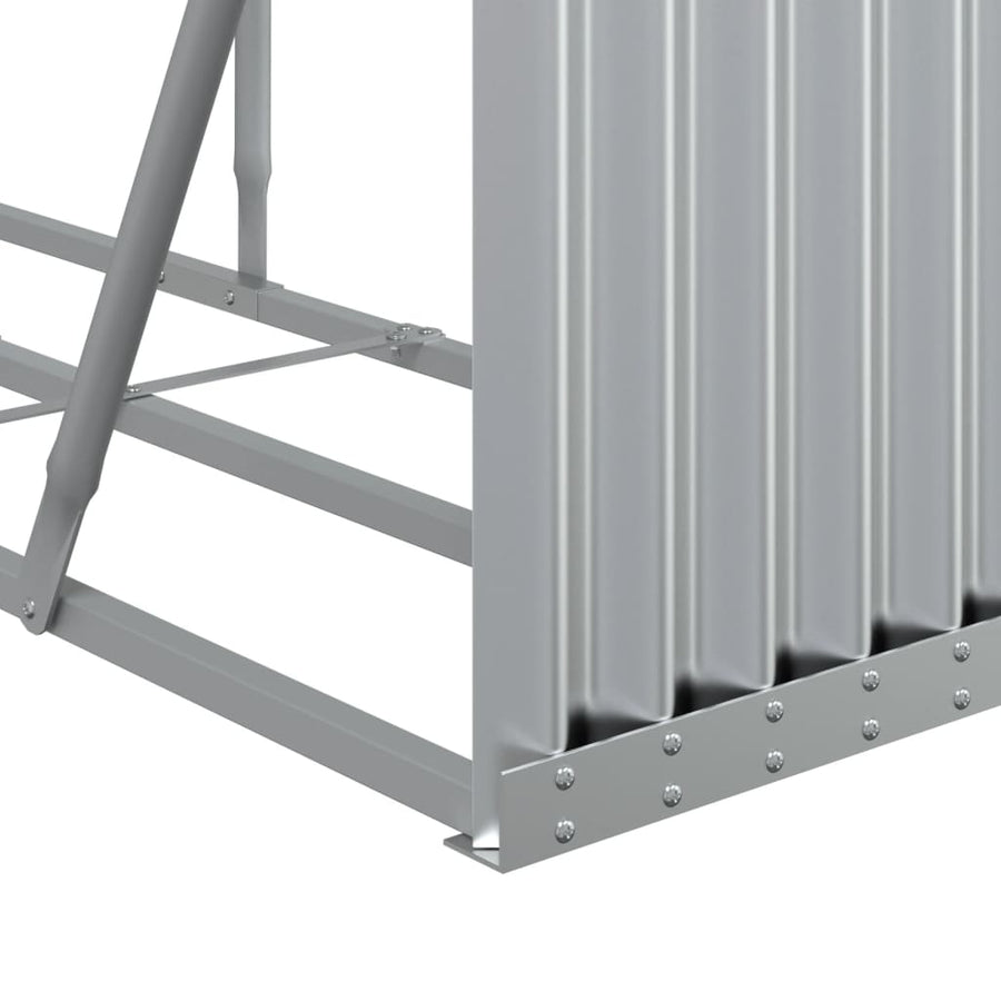 Haardhoutopslag Gegalvaniseerd Staal Kleur 234 x 45 x 100 cm Zilver